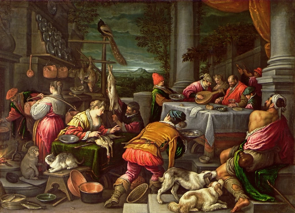 67-Leandro Dal Ponte, detto Bassano-Il ricco e Lazzaro - Kunsthistorisches Museum, Vienna  